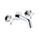 KLUDI-BOZZ-Waschtisch-Wandarmatur-180mm-Dreiloch-Kreuzgriffe-chrom-381450520 gallery number 1